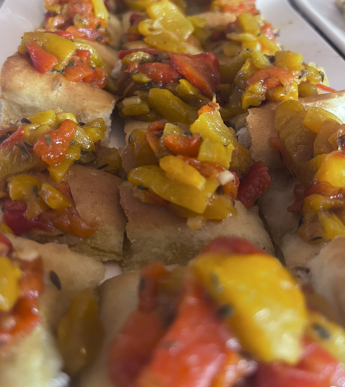 Peperoni arrosto — colazione salata Cristina
